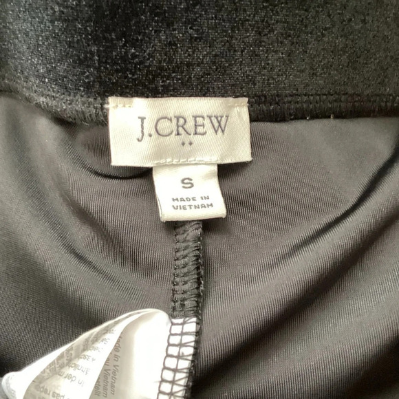 J. Crew Stretch Velvet Leggings Size Small S Pull On Ankle Black Soft - Picture 5 of 6